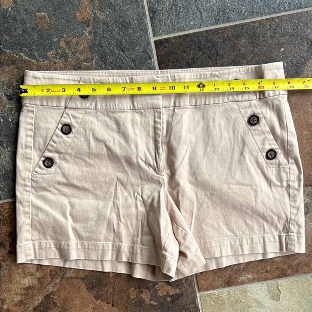 WHBM Tan Button-Accent Shorts - Picture 4 of 6